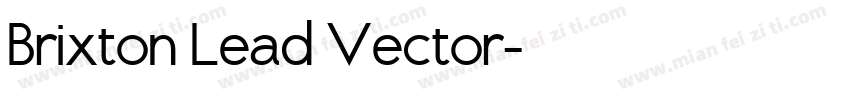 Brixton Lead Vector字体转换